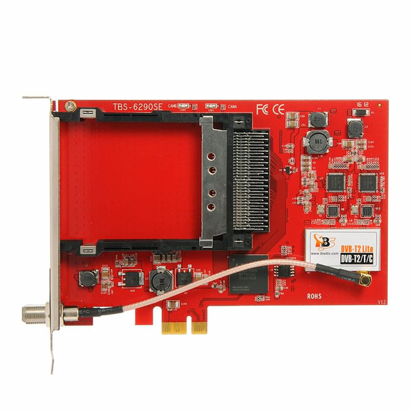  TBS 6281se V2 DVB-T2/C2/T/C (J.83A/B/C)/ISDB-T/C/ATSC1.0 TV  Dual Terrestre HD PCIe Tarjeta sintonizadora de TV : Electrónica