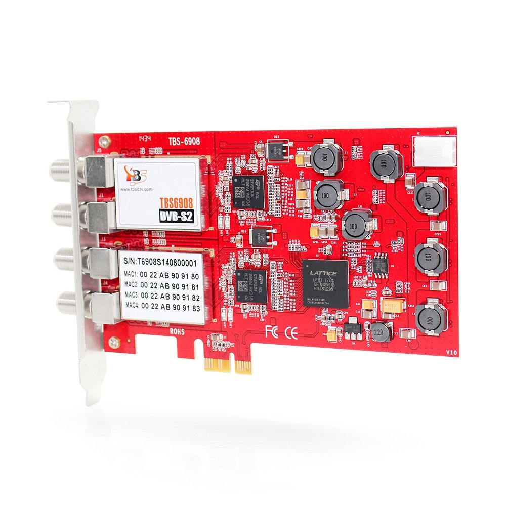 TBS6908 Professional DVB-S2 Quad Tuner PCIe Card – PCI Express